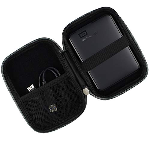 Portable External Hard Drive Carrying Case, Waterproof Hard EVA Shockproof Travel Case for 2.5-Inch Portable External Hard Disk Drive,Pink - Thumbnail 2