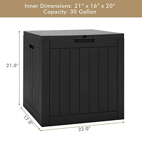 Giantex 30 Gallon Deck Box, Patio Cubby Storage Chest with Lockable Lid