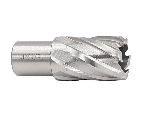 Annular Cutter JESTUOUS 3/4 Inch Weldon Shank 15/16 Cutting Diameter 1 Cutting Depth Two-Flat HSS Kit for Magnetic Drill Press,1 Piece