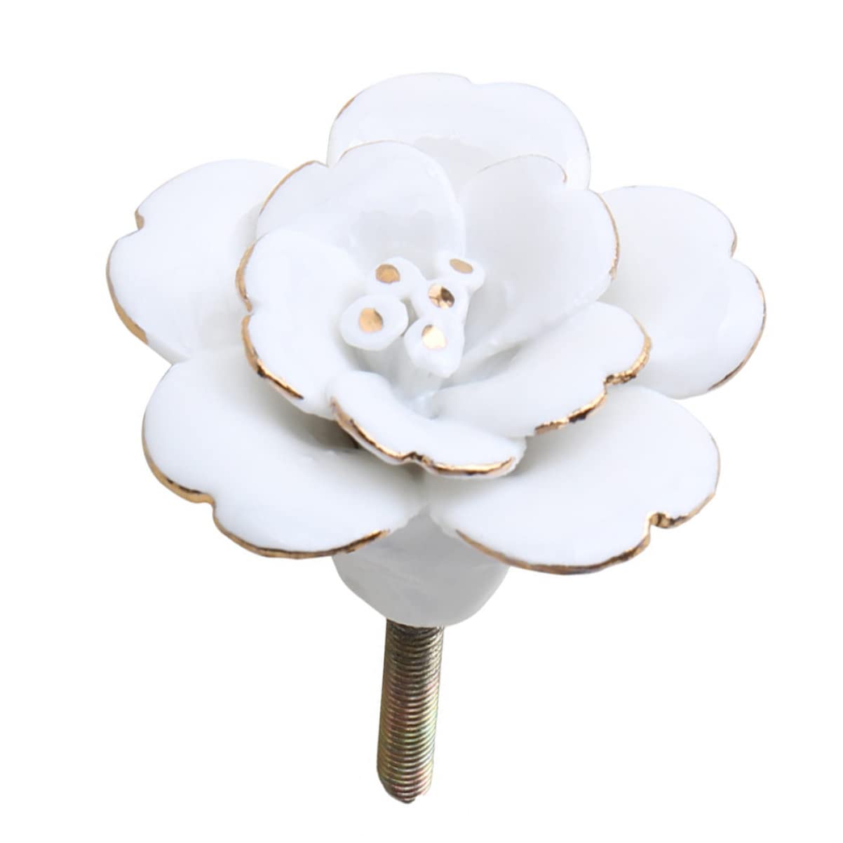 Floral Design Door Knob Decorative Cabinet Handle for Kitchen Cupboard Wardrobe
