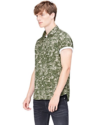find. Fnd0288am Camisa, Verde (Khaki Palm), L