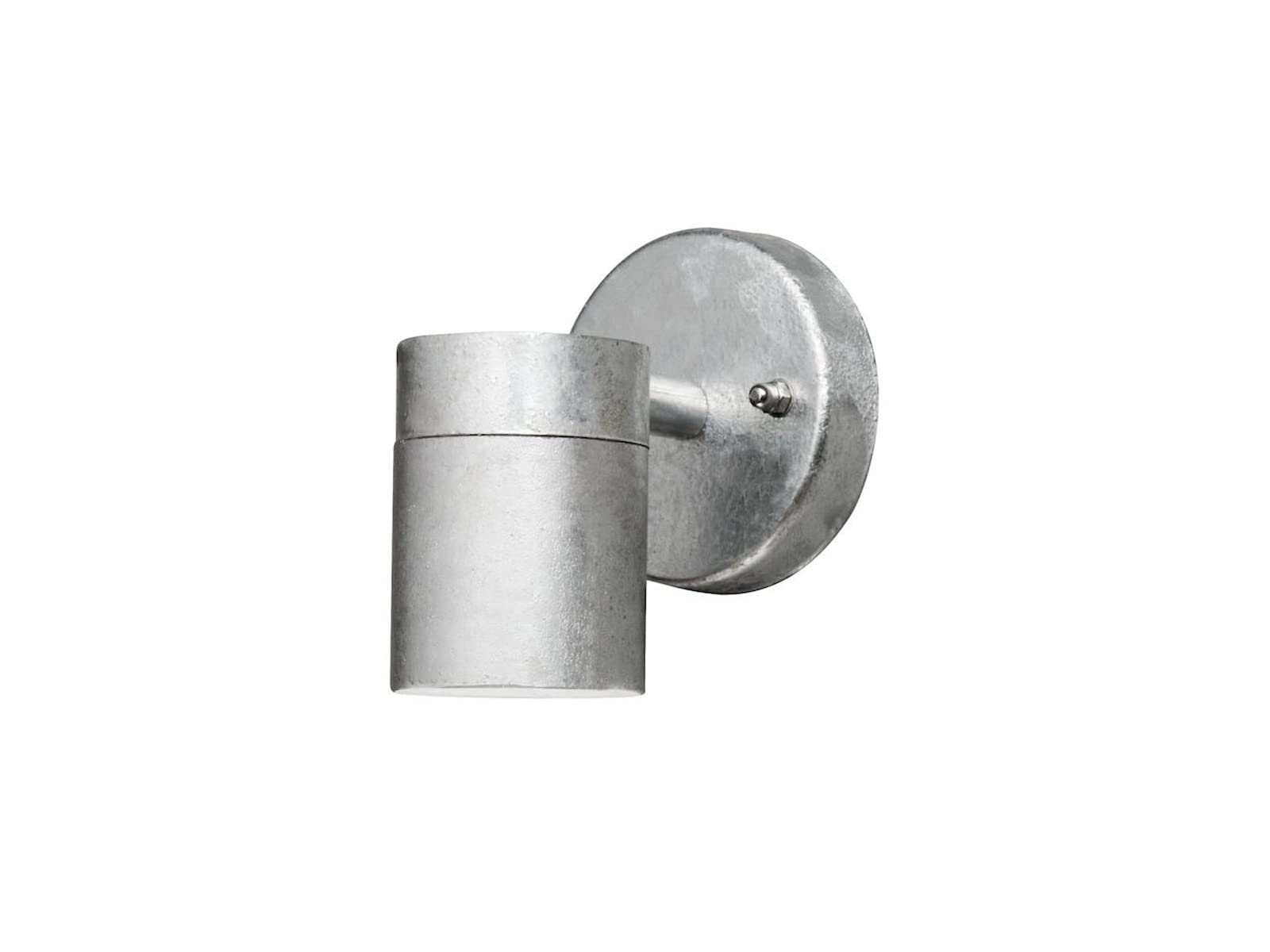 Konstsmide Outdoor Lights Modena Down Outdoor Wall Light / 1 x 35 W GU10 Max Wall Lamp / Clear Glass Lens / IP44 / Outside Light RAW Galvanised Steel, 7572-320
