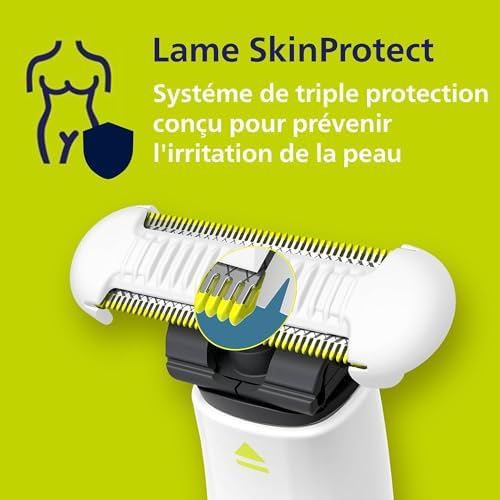 OneBlade Intimate, rasage intime, tailler et raser avec protection cutanée supplémentaire, Rasage proche et confortable - pas complètement nu, modèle QP1924/28