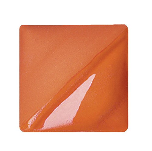 AMACO Velvet Lead-Free Non-Toxic Semi-Translucent Underglaze, 1 pt Jar, Flame Orange V-389