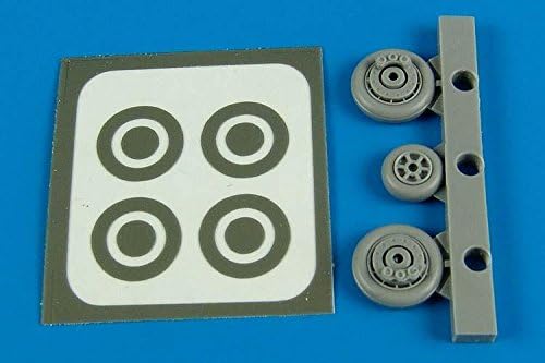 Aires 1:72 F9F Panther Resin Wheels &amp; Paint Masks for Hobbyboss Kit #7291