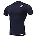 D.Zefron Compression Men's Shirts Base Layer Short Sleeve T032(NAVY, 3XL)