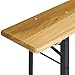 Best Choice Products VD-2837OP Products 3-Piece Portable Folding Picnic Table Set w/Wooden Tabletop, Brown/Black