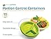 Precise Portions PP3SB-2 2 Go Healthy Portion Control Plates – 3-Section BPA-Free Plates with Lids for Weight Loss, Dieting, and Healthy Living – Microwave & Dishwasher Safe (Set of 2)