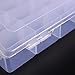 Clear Jewelry Box - Plastic Bead Storage Container, Earrings Storage Organizer with Adjustable Dividers, 36 Grids, 10.75 x 1.7 x 7 Inches