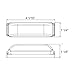 USA Made - TecNiq Red LED Clearance Side Marker Light 1x4 Camper /Trailer Truck (With Black Bracket)