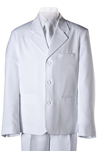 TuxgearBoys Husky White Suit with Vest and Neck Tie