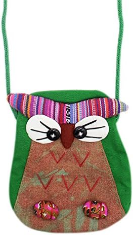 Women girl Shoulder Bag Crossbody Satchel Handbag Sling bag Cotton Bohemian Cute Owl Printed