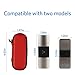 CoBak Carrying Case for AliveCor KardiaMobile 6L - Travel Case Fits in Pocket, Features Zipper Storage to Keep Kardia EKG Monitor Safe On The Go, Red