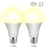 Dusk to Dawn Light Bulb, Savvypixel 7W Warm White E26 Smart Sensor LED Bulb with Auto on/off Indoor /Outdoor LED Sensor Lighting Lamp for Porch Hallway Patio Garage (2 Pack)