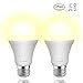 Dusk to Dawn Light Bulb, Savvypixel 7W Warm White E26 Smart Sensor LED Bulb with Auto on/off Indoor /Outdoor LED Sensor Lighting Lamp for Porch Hallway Patio Garage (2 Pack)