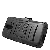 Eagle Cell Hybrid Protective Case Stand/Belt Clip Holster for HTC One E8 - Retail Packaging - Black