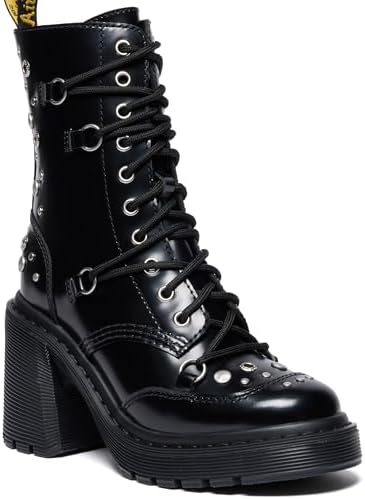 Amazon.com: Dr. Martens Botas Phina para mujer, Negro - : Ropa