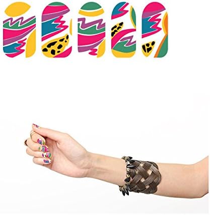 Tattify Retro Nail Wraps - 80's Boardshorts (Set of 22)