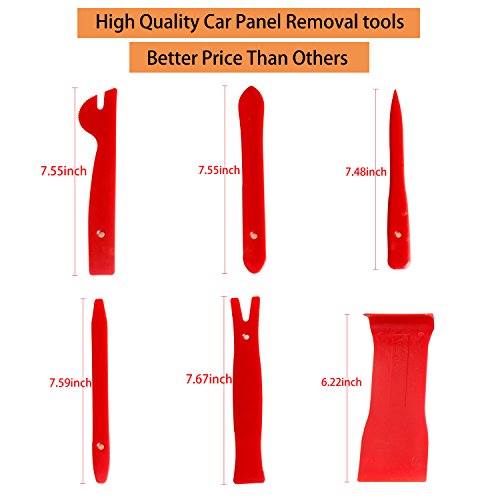 Auto Clips Car Retainer Body Clips Door Bumper Trim Clips Replacement Parts Car Trim Removal Tool Set 6 Pcs with Fastener Remover for Car Dash Radio Door Panel for Ford GM Toyota Honda Chrysler