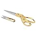 Fabric Scissors 9.5 inch Sewing Scissors + Thread Snips, AKUNSZ Tailor Scissors Stainless Steel Gold Sewing Scissors for Fabric, Leather and Paper (Right-Handed)