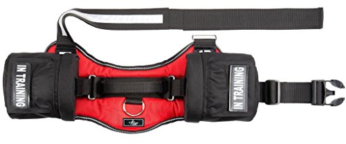 Doggie Stylz in Training Service Dog Harness with Removable Saddle Bag Backpack Pack Carrier Traveling Carrying Bag. 2 Removable in Training Velcro Patches. Please Measure Dog Before Ordering. Made