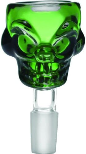 SCIENTIFIC SUPPLIES, 12-217 BOWL SKULL FACE GREEN 14MM