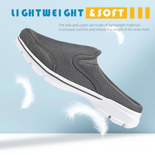 Acfoda Summer Clogs Men Women Slippers Breathable Sandals Non-Slip Comfortable Mesh Shoes for Beach Garden Outdoor Indoor