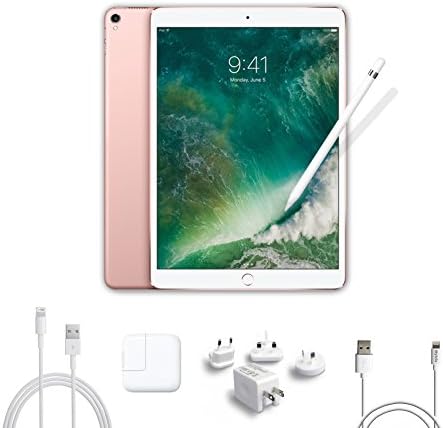 2017 New IPad Pro Bundle (4 Items): Apple 10.5 inch iPad Pro with Wi-Fi 256 GB Rose Gold, Apple Pencil, Mytrix USB Apple Lightning Cable and All-in-One Travel USB Charger