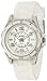 Accutime XOXO Women's Analog Watch with Silver-Tone Case, White Dial, 7 Interchangeable Bands Included - Official XOXO Woman's Silver-Tone Watch, Silicone Buckle Straps - Model: XO9043