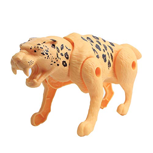 JDgoods Transform Simulation Leopard Toy Model Deformed Leopard Egg Collection Gift (Yellow)