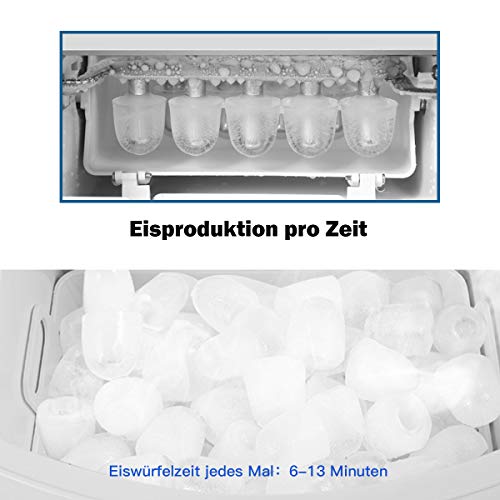 GOPLUS Eiswürfelmaschine, Eiswürfelbereiter, Eiswürfelmaschine, 12kg Eiswürfel 24h, 6-13 Minuten Produktionszeit… – Bild 3
