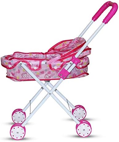 Stroller Baby Toy with Real Moving Stroller Toy for Kids | Stroller Baby Doll Toy Set | pram with Doll