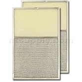 Aluminum Range Hood Filter with Light Lens - 11" X 17" X 1/2" (Lens Size 6-3/4" X 11") Pull Tab, Center, Short Side