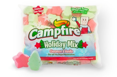 LIMITED EDITION Campfire Holiday Mix Cinnamon & Vanilla Star & Tree Shaped Marshmallows, Two 8oz Packs - Thumbnail 2
