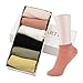 Women's Bamboo No Show Casual Socks Low Cut Crew Pack of 6