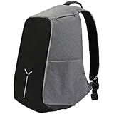 Bene Vogue Anti-Theft Travel Business Lightweight Durable Backpack Fits 15.6 Inch Laptop Book School Bag Water Resistant with USB Charging Port for College Sutdent Work Men &amp; Women (Light Grey)