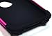 Bastex Heavy Duty Hybrid Case for Touch 4, 4th Generation iPod - Black Silicone with Hot Pink Diamond Crystal