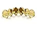 JINAO 14K Gold Plated Hip Hop Classic Teeth Grillz Top & Bottom Grillz Set Hiphop Bling Gold Grills (Gold)