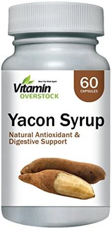 YACON SYRUP PILLS: Natural Antioxidant &amp; Digestive Support Super Herb - 1000mg Daily - Vitamin Overstock (60 Capsules)