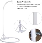 Yaheetech Hammock Chair Rattan Swing Chair Garden Indoor Outdoor White view 6