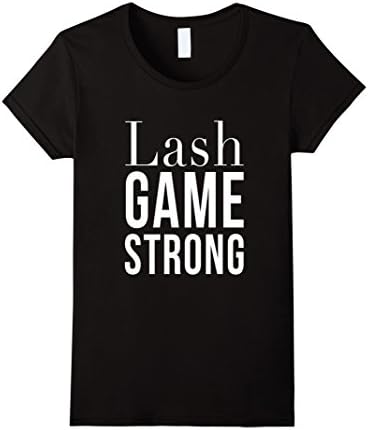 Women's Lash Game Strong T-Shirt Mascara Eyelash Extensions Fashion Medium Black
