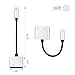 Lightning Jack Adapter,Lightning Adapter Dongle with Call & Audio & Charge Function for iPhone X iPhone 8/8Plus iPhone 7/7Plus Dual Adapter Audio Lightning Headphone Adapter Compatible Support iOS 11