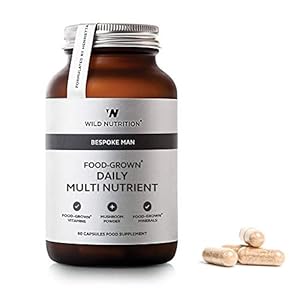 Wild Nutrition – Bespoke Man – Natural Food-Grown Daily Multi Nutrient – 60 Capsules