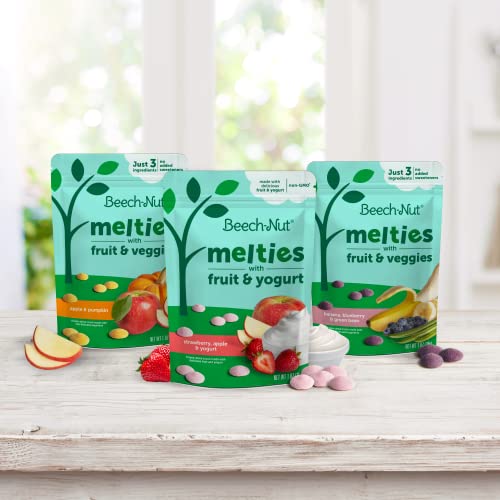 BEECH-NUT MELTIES BABY & TODDLER SNACK MELTS, APPLE PUMPKIN, 1 OZ (7 PACK)