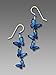 Sienna Sky Cascading 3D Blue Morpho Butterfly Earrings 1786