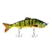 Isafish Swimbaits for Bass Crankbait Bionic Multi Jointed 4 Segment Pike Fishing Lures Minnow Hard Bait 4.72 Inch 0.6 Ounce
