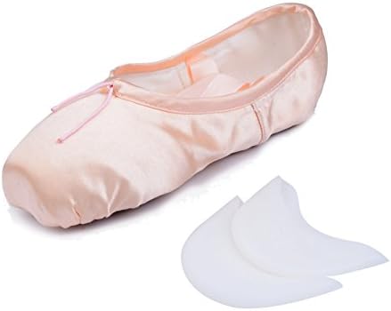 Powerbank2013 Ballet Pointe Shoes for Girls/Women in Pink with free ballet pointe toe pads and ribbons