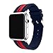for Apple Watch Band, Soft Silicone Strap Replacement Bracelet Band with Stainless Metal Clasp for iWatch Series 4 Series 3 Series 2 Series 1 Sport and Edition(42/44mm-Dark Blue/Red)
