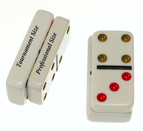 Dominoes Tournament Size, Double 6 Set _ with Color Dots - Thumbnail 3