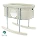 Baby Bassinet Cradle Includes Gentle Rocking Feature, Great for Newborns and Infants Safe Mattress Includes Wheels for Easy Movement High End Washable Fabric Lightweight (Sand)